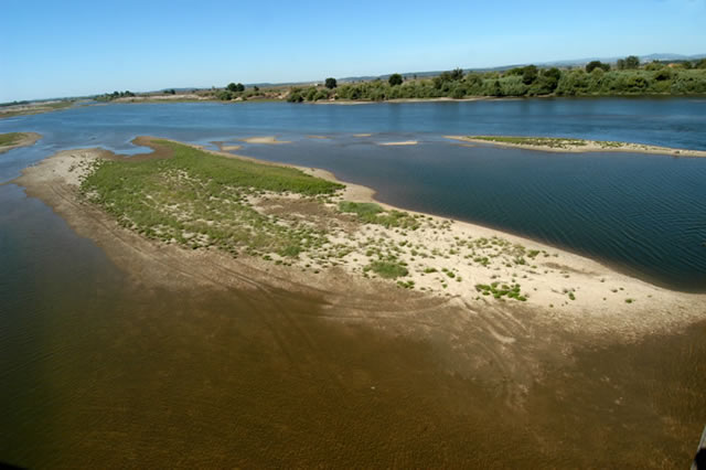 O rio Tejo e os Mouchões